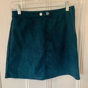 Primark Faux Suede Blue Mini Skirt Size 4